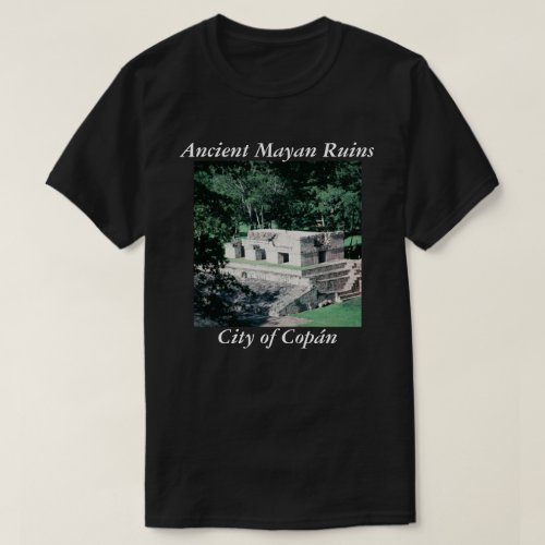 Ancient Mayan Ruins Copan Photo Designed T_Shirt