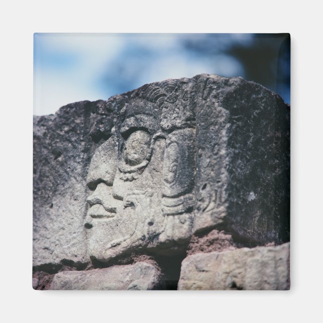 Ancient Mayan Ruins Photo Designed Color Magnet (Front)
