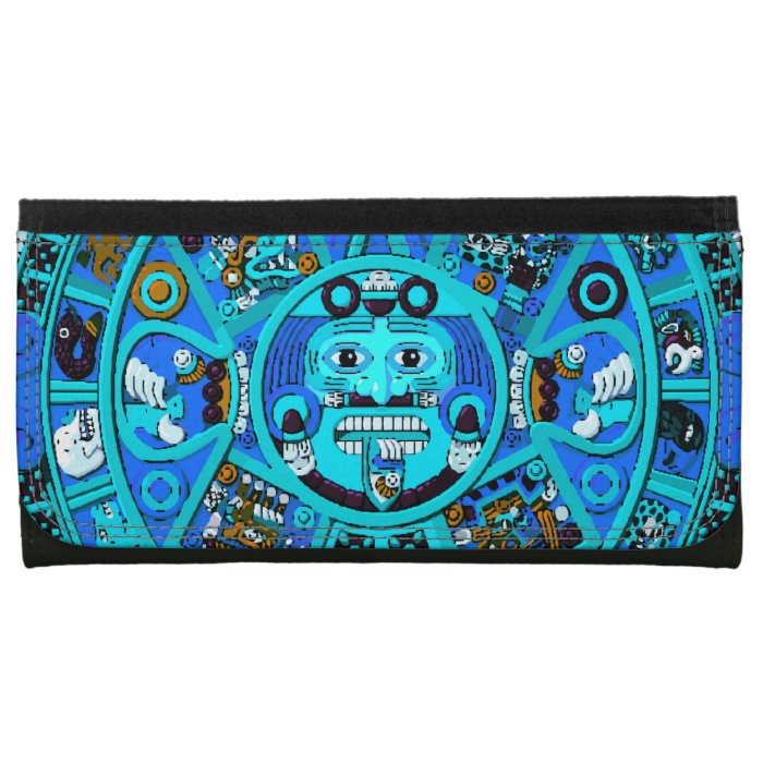 Ancient Mayan Stone Astrology Calendar Wallet