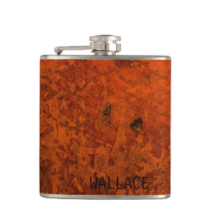 Ancient Medieval Leather Bound Book Cover Hip Flask