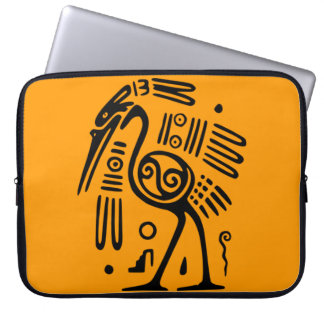 Ancient Mexican Bird Motif Laptop Sleeve
