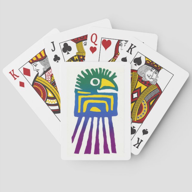 Ancient Mexican Bird Poker Cards (Back)