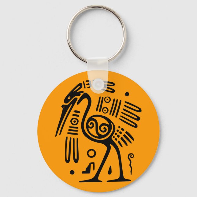 Ancient Mexican Motif Key Chain (Front)
