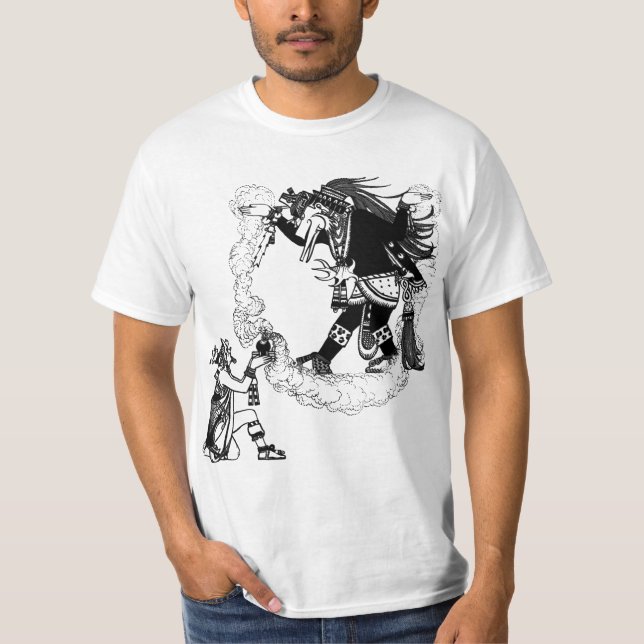 Ancient Mexico Art Montezuma Offering T-Shirt (Front)
