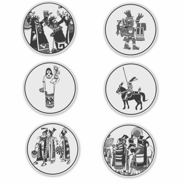 Ancient Mexico Mexican People Tribes Art Sticker (Front)