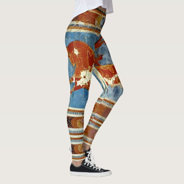 Ancient Minoan Crete Fresco Leggings (Right)
