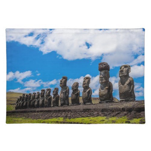 Ancient Moai Easter Island Rapa Nui Cloth Placemat