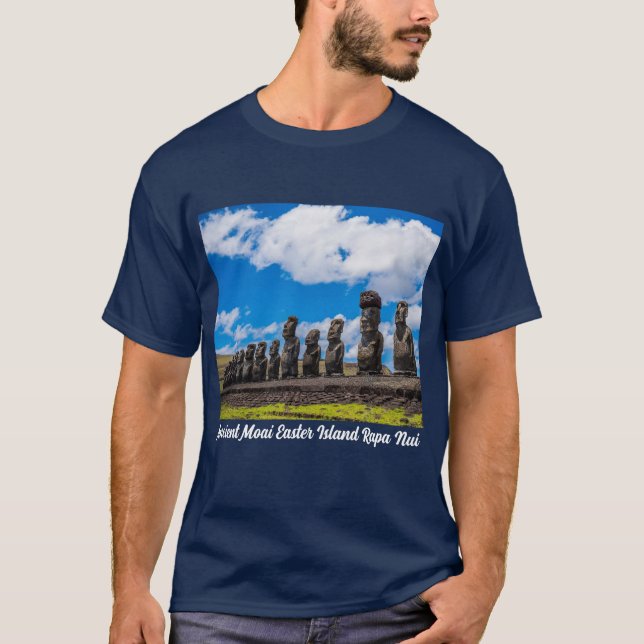 Ancient Moai Easter Island Rapa Nui T-Shirt (Front)