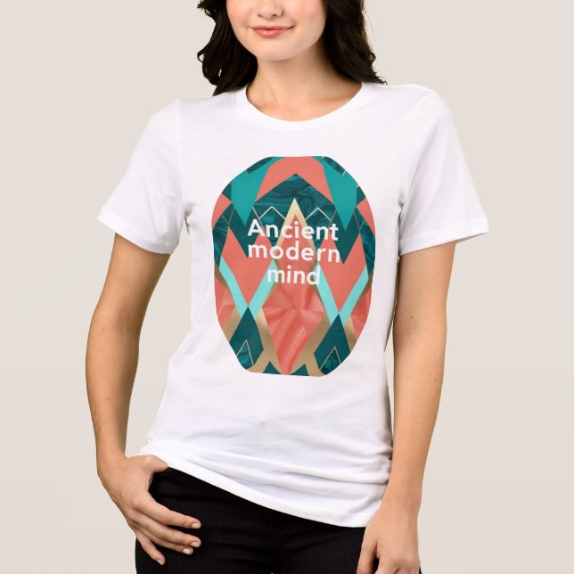 Ancient Modern Mind , The Sacred Triangles Tri-Blend Shirt (Front)