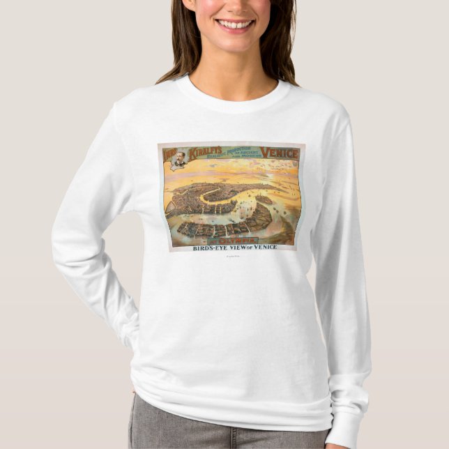 Ancient & Modern Venice at Olympia Aerial View T-Shirt (Front)