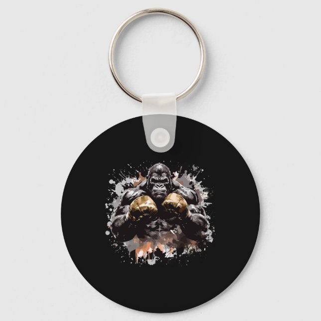 Ancient Motivation Inc Gorilla Boxing Champ Boxer  Keychain (Front)