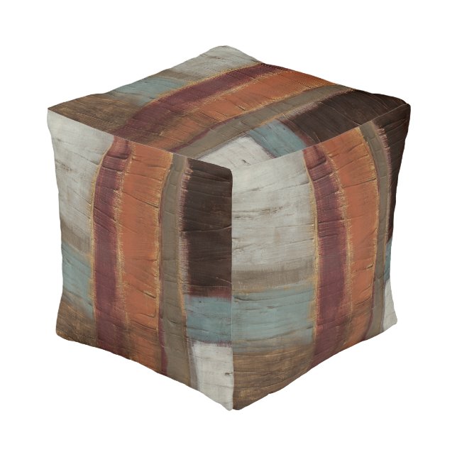 Ancient Musings II Pouf (Angled Front)