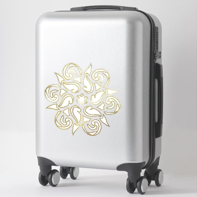 Ancient Mystery Mandala Gold Sticker (Suitcase)