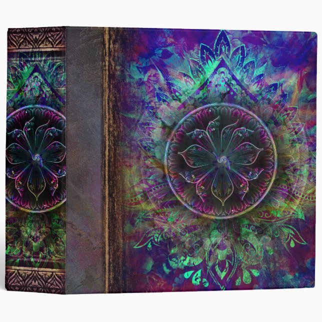 Ancient Mystic Book of Spells 3 Ring Binder (Front/Spine)