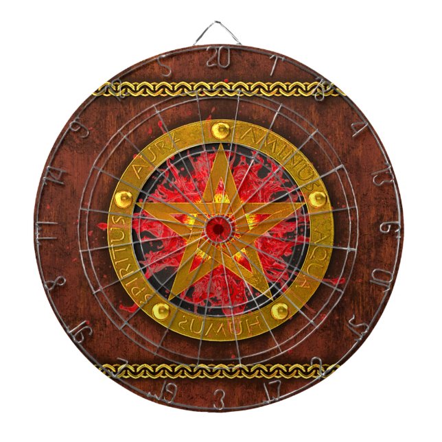 Ancient Mystical Tome of Magic Spells & Potions I Dart Board (Front)