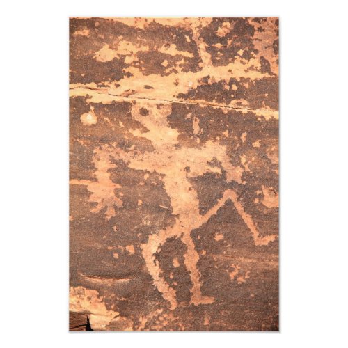 Ancient Native American Zuni Lizardman Petroglyph Photo Print