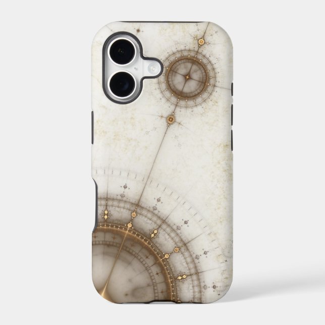 Ancient Nautical Chart, Grunge Iphone Case (Back)