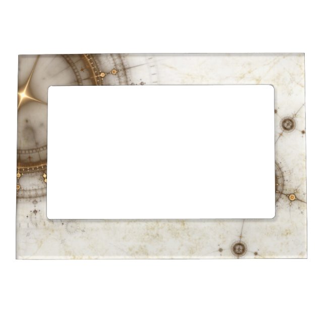 Ancient Nautical Chart, Grunge Magnetic Picture Frame (Front)