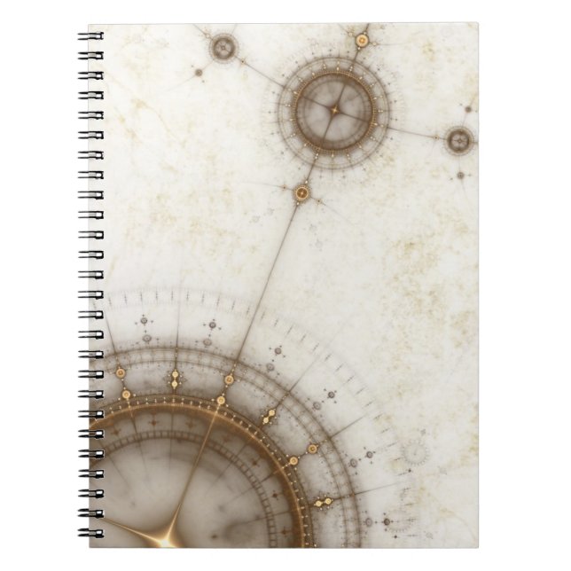 Ancient Nautical Chart, Grunge Notebook (Front)