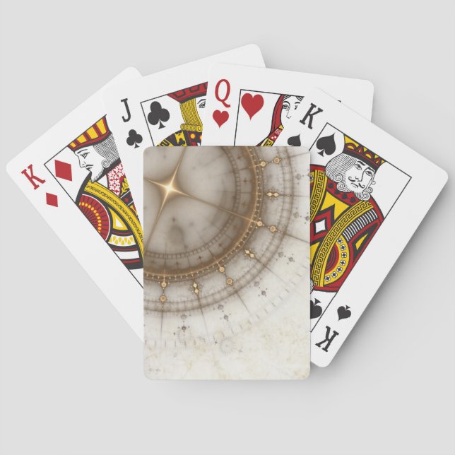 Ancient Nautical Chart, Grunge Poker Cards (Back)