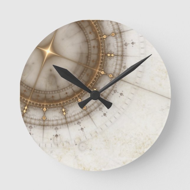 Ancient Nautical Chart, Grunge Round Clock (Front)