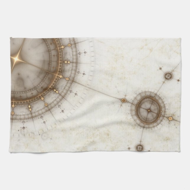 Ancient Nautical Chart, Grunge Towel (Horizontal)