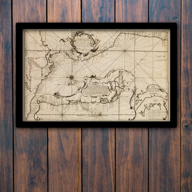 Ancient nautical map of the Pacific Ocean Poster (Creator Uploaded)