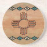 Ancient New Mexico Zia Coaster at Zazzle