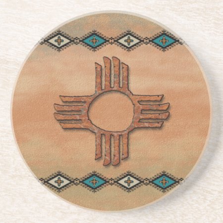 Ancient New Mexico Zia Coaster