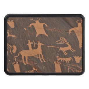 Ancient Newspaper Rock Petroglyphs Native American Hitch Cover