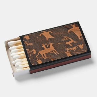 Ancient Newspaper Rock Petroglyphs Native American Matchboxes