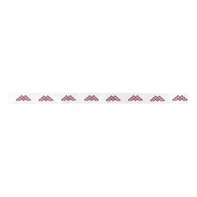 Ancient Nordic Latvian, Lithuanian Symbol Satin Ribbon (Front)