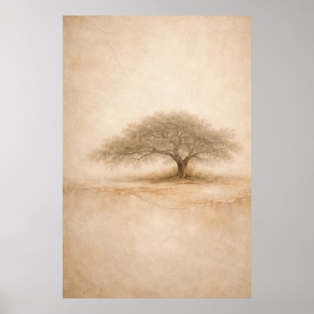Ancient Oak | Southern Oak Tree Wall Art | Poster (Front)