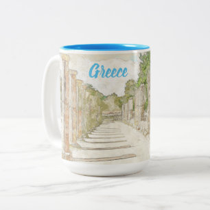 Ancient Olympia Greece Sketch Coffee Mug