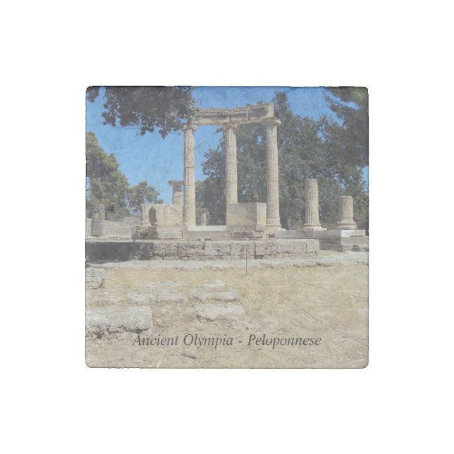 Ancient Olympia - Peloponnese Stone Magnet (Front)