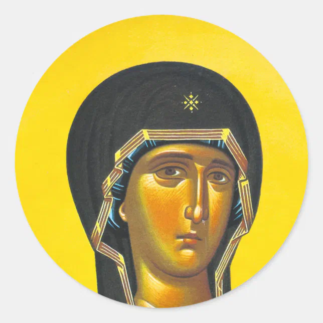 Ancient Orthodox icon Classic Round Sticker | Zazzle