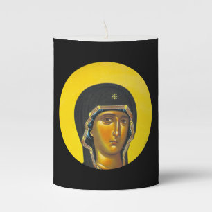 Ancient Orthodox icon Pillar Candle
