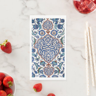 Ancient Ottoman Floral Iznik Paper Guest Towels