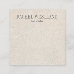 Ancient Paper Luxury Jewelry Earring display Square Business Card