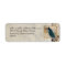 Ancient Peacock Matching Address Label - Aqua Blue