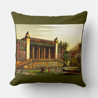ancient Persepolis print Throw Pillow