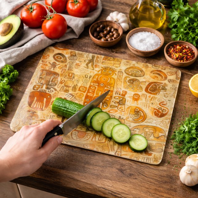 Ancient Petroglyph Art Cutting Board (Creator Uploaded)