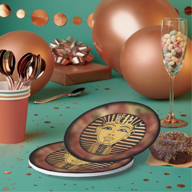 Ancient Pharaoh King  Paper Plates (Multi)