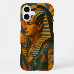 Ancient Pharaoh Majestic Mystique Teal Gold iPhone 16 Plus Case
