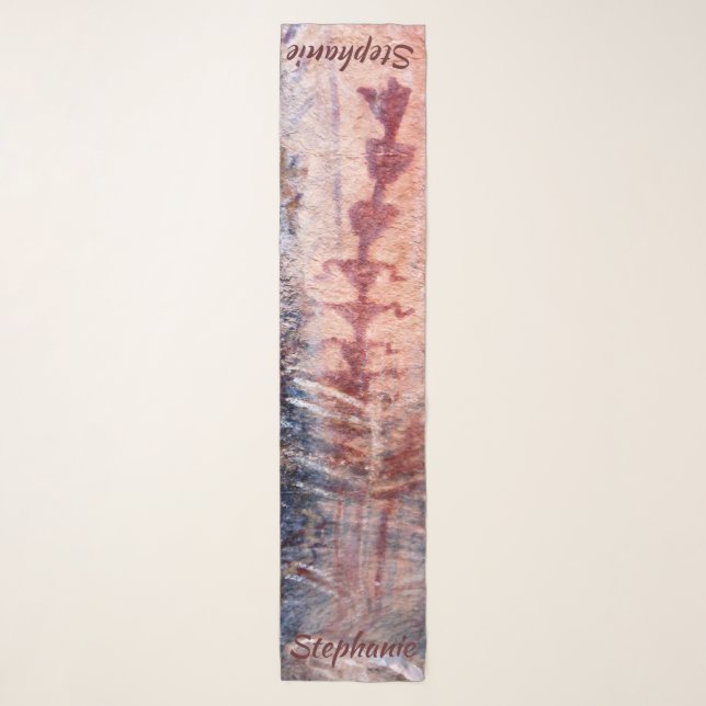 Ancient Pictographs, Personalized with Name Scarf (Front)