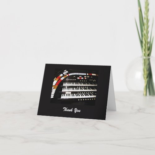 Ancient Pipe Organ Blank Inside Note Thank You Card