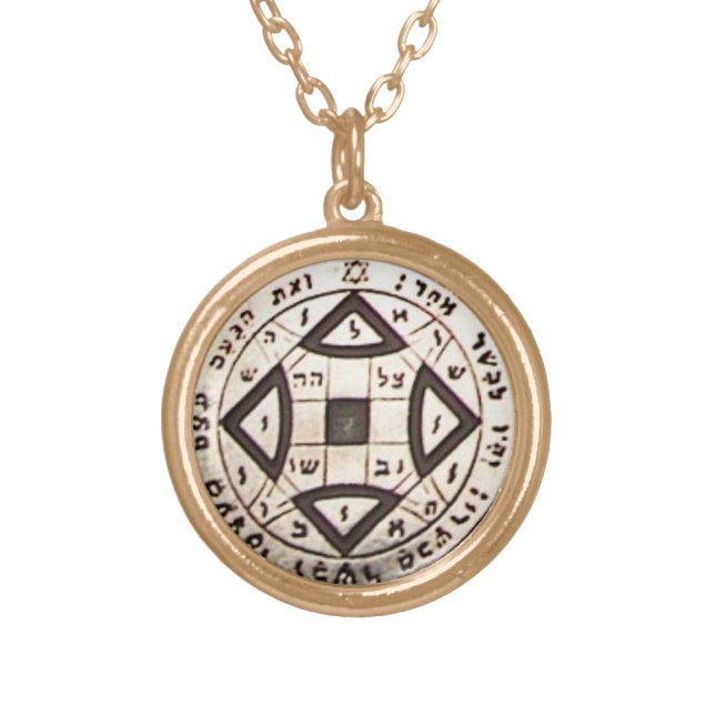ANCIENT POWERFUL TALISMAN LOVE & FAITH GOLD PLATED NECKLACE (Front)