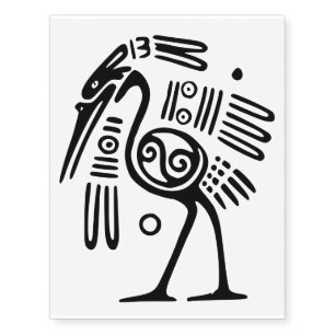 Ancient Pre-Columbian Bird Motif - Temp Tattoo