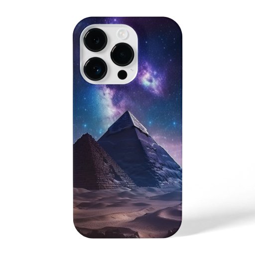 Ancient Pyramids and Drifting Sands with Night Sky iPhone 14 Pro Case