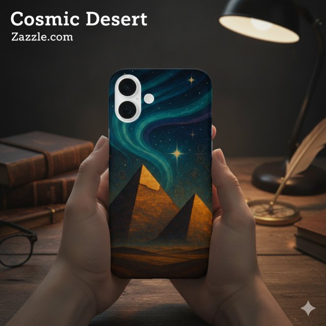 Ancient Pyramids Sacred Night Teal Sky Case-Mate iPhone Case (Creator Uploaded)